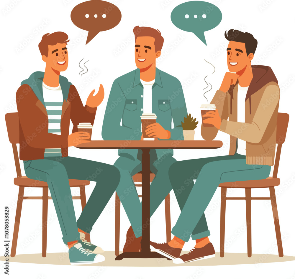 Obraz premium friends enjoying quality time vector