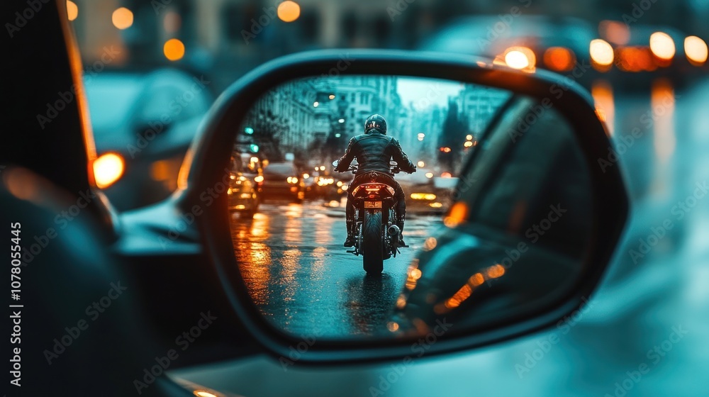 Motorbike in the Rearview Mirror Motorbike in the Rearview Mirror