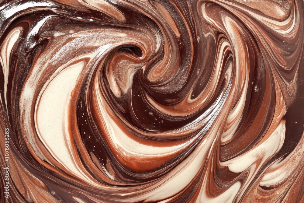 Swirling Brown and White Liquid Abstract Background Swirling Brown and White Liquid Abstract Background