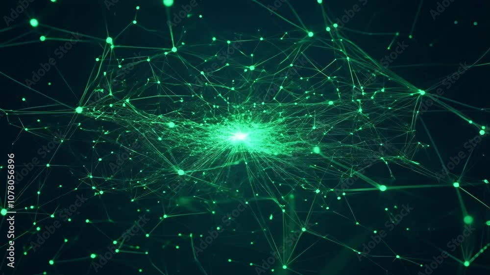 Green Network of Connected Particles in Digital Space Green Network of Connected Particles in Digital Space