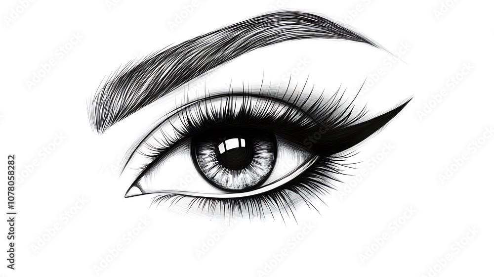 Closeup of an Eye with Bold Eyeliner Closeup of an Eye with Bold Eyeliner