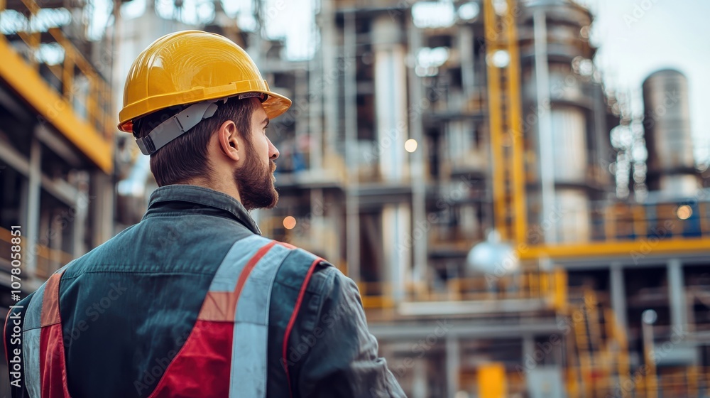 Plumbers working on a vast industrial site Plumbers working on a vast industrial site