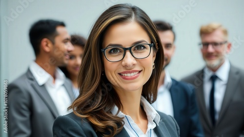 Professional Business Woman in Office Setting, Confident and Focused, Perfect for Corporate Marketing and Business Branding