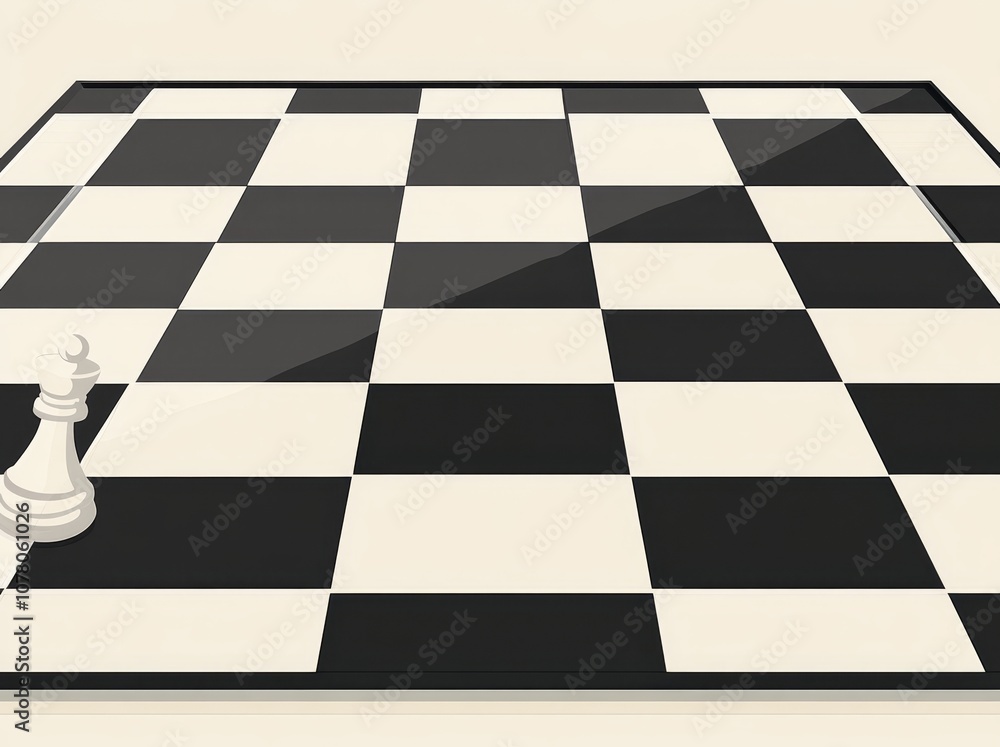Obraz premium Graphic illustrating a grey and white striped szachpwnica.