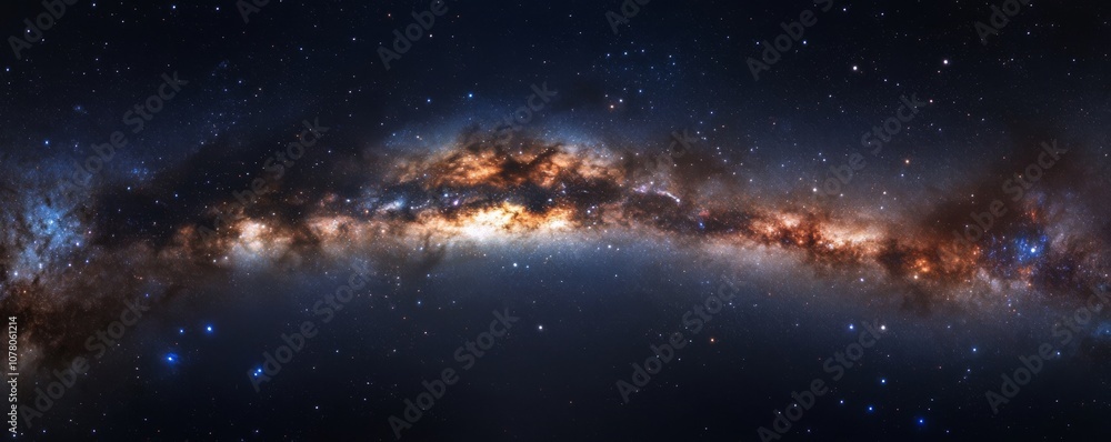 Milky Way galaxy across the night sky Milky Way galaxy across the night sky
