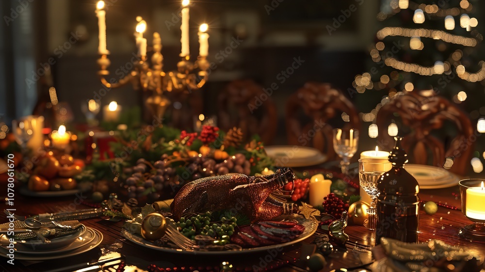 Christmas Dinner 8K Realistic Lighting Highly Detailed Christmas Dinner 8K Realistic Lighting Highly Detailed