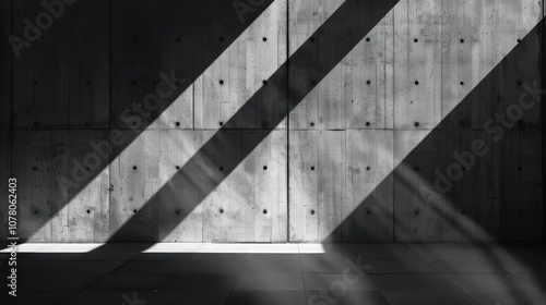 Abstract Concrete Wall with Dynamic Shadows photo