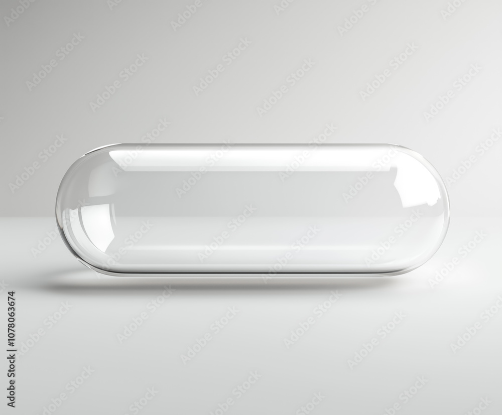 Clear pill bottle with a white background Clear pill bottle with a white background
