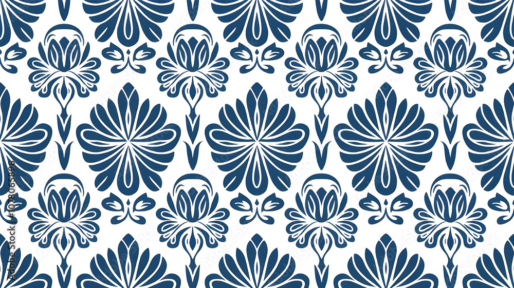 Blue and White Floral Pattern Blue and White Floral Pattern