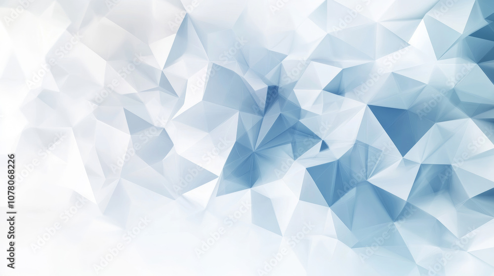 Abstract geometric ice background with blue and white polygonal crystal patterns, perfect for modern, cool-toned designs and winter-themed visuals Abstract geometric ice background with blue and white polygonal crystal patterns, perfect for modern, cool-toned designs and winter-themed visuals