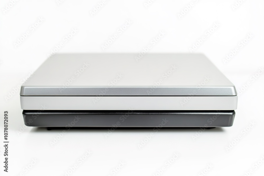 Silver external hard drive isolated on white Silver external hard drive isolated on white