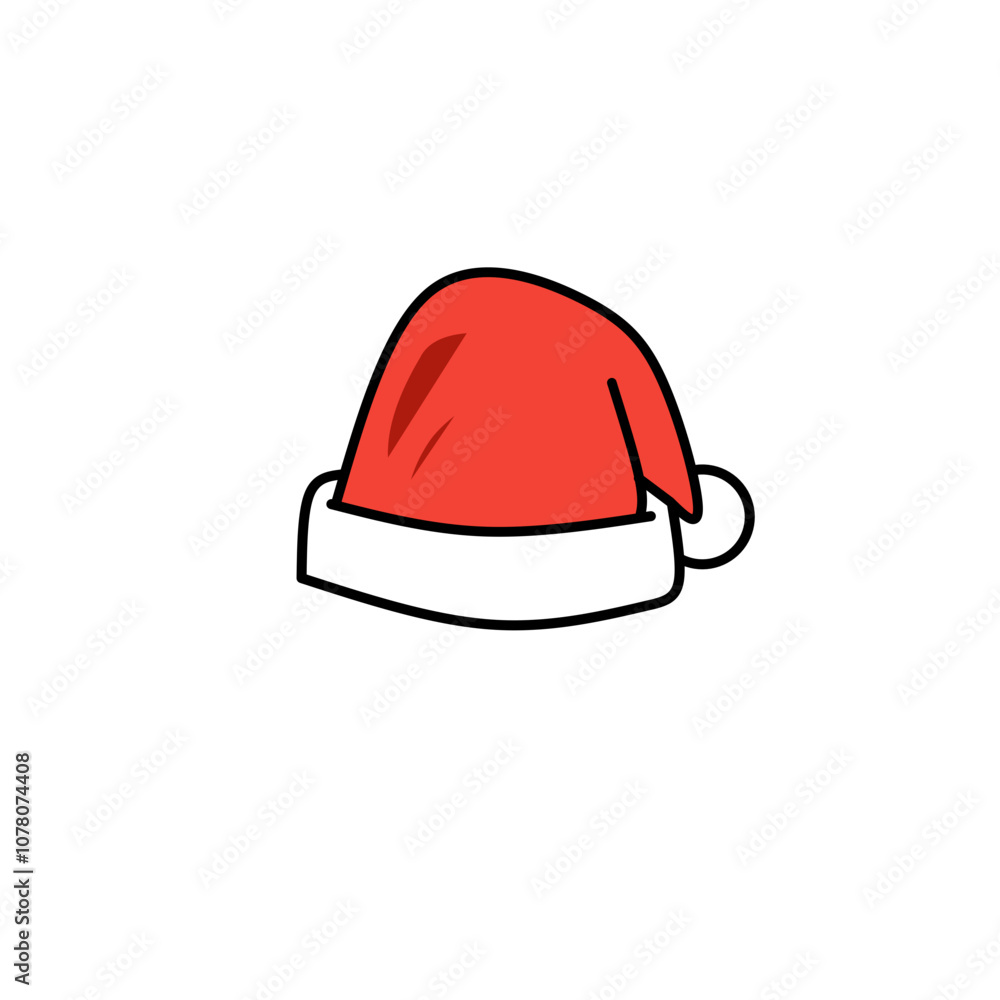 Fototapeta premium Christmas vector Santa Claus hat icon logo symbol character cartoon illustration doodle design
