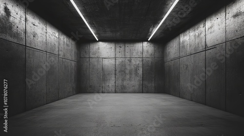 Empty Concrete Room. Professional Studio Room