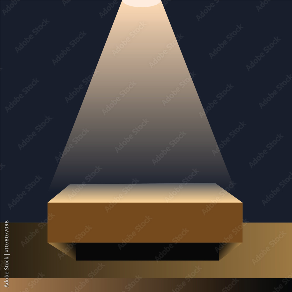 Obraz premium Image of an illuminated podium for showcasing products