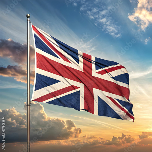 The United Kingdom flag, known as the Union Jack, combines the crosses.