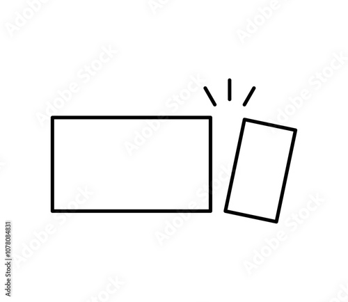 切り取ったチケットのアイコンイラスト　ベクター
