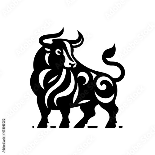 Simple Vector Icon of a spanish Osborne Bull – Logo Design Illustration