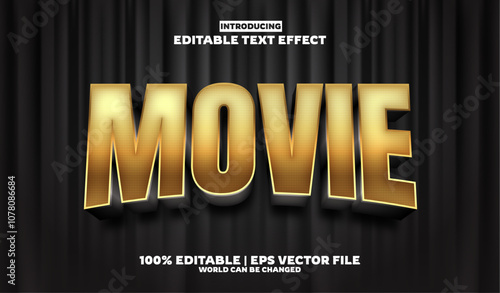 Movie editable text effect in new modern trend style
