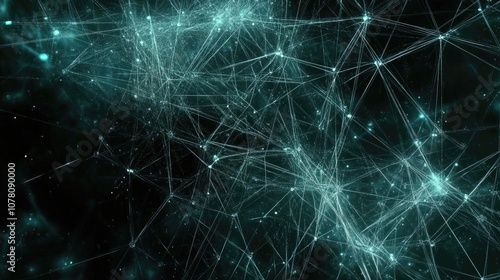 Abstract digital network visualization with glowing connections and points set against a dark background, representing data transmission and technological advancement