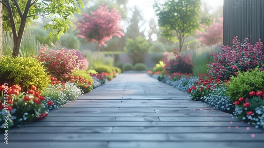A Winding Path Through a Lush Garden A Winding Path Through a Lush Garden