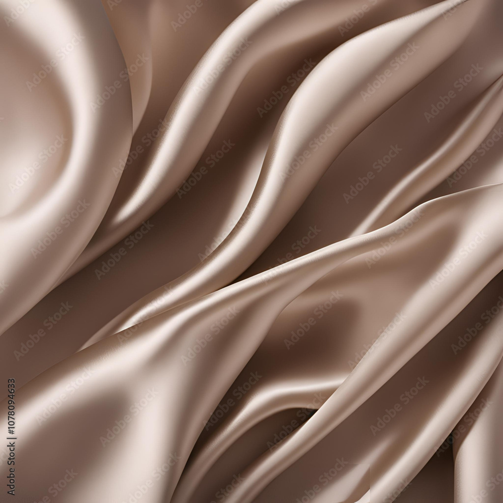 Luxurious beige satin fabric with soft, flowing folds and a smooth texture, creating an elegant and sophisticated backdrop perfect for design or fashion concepts. Luxurious beige satin fabric with soft, flowing folds and a smooth texture, creating an elegant and sophisticated backdrop perfect for design or fashion concepts.