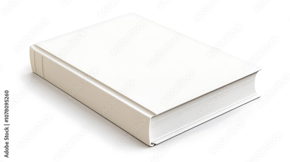 A blank white book with a smooth cover, symbolizing potential for writing or creativity. A blank white book with a smooth cover, symbolizing potential for writing or creativity.