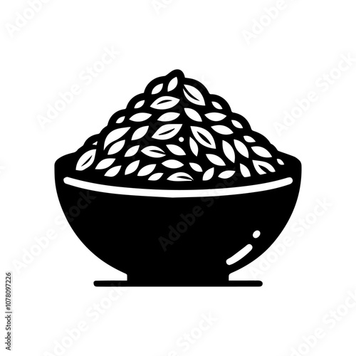 a simple illustration of  oatmeals - vector logo design