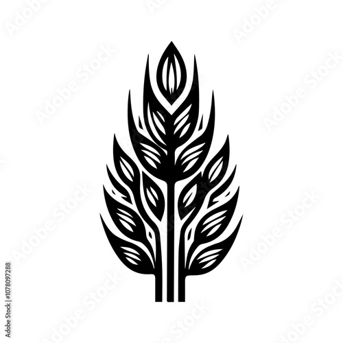 a simple illustration of  oatmeals - vector logo design