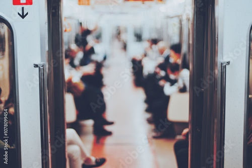 電車内のぼかし風景 photo