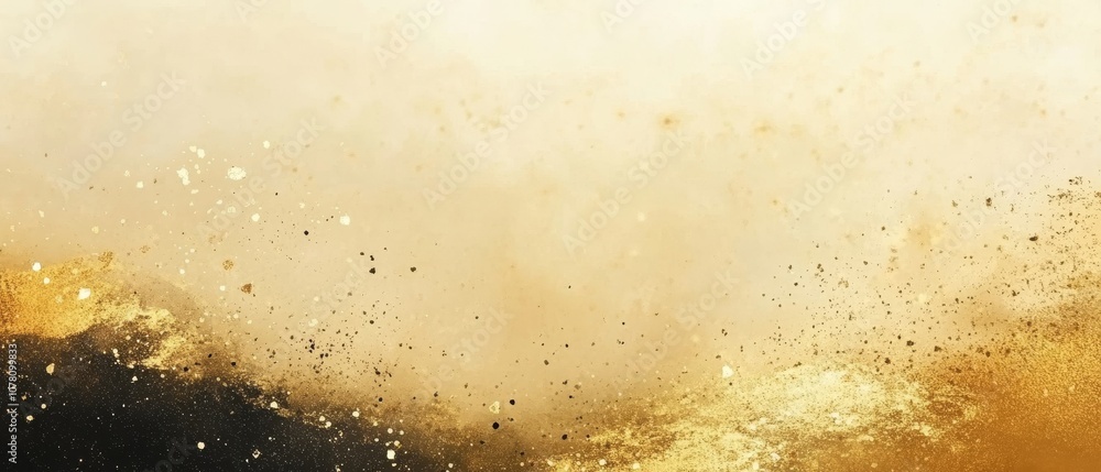 Obraz premium A gold and black background with a lot of dust and sand