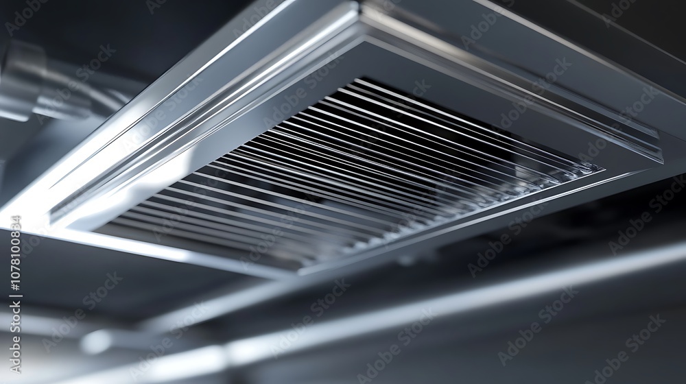 A modern kitchen range hood designed for efficient ventilation and smoke removal. A modern kitchen range hood designed for efficient ventilation and smoke removal.