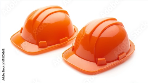 orange construction helmet photo