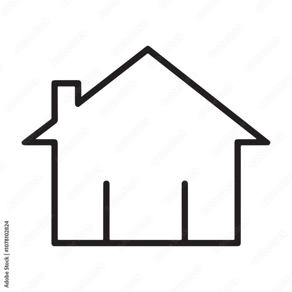 House icon vector illustration on a white background House icon vector illustration on a white background