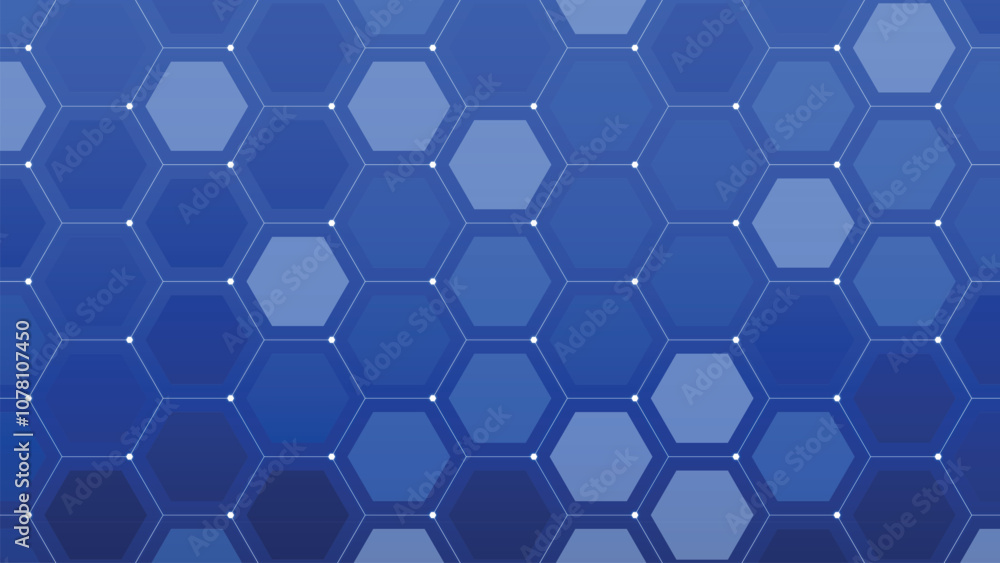 Abstract Digital Blue Hexagon Science Technology Background Abstract Digital Blue Hexagon Science Technology Background