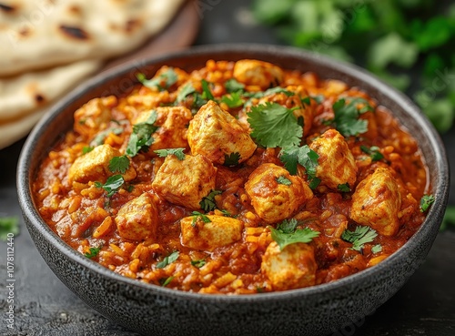 Top view of Indian food on a dark background, showcasing delicious dishes.