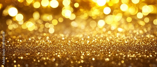 A gold background with a lot of glitter