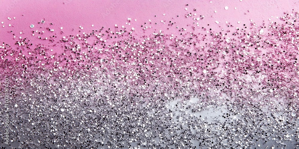 Fototapeta premium Subtle pink and silver gradient background with sparkles.