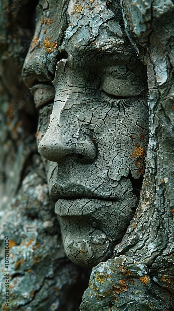Intricate Tree Bark Texture Reveals a Hidden Face in Nature Intricate Tree Bark Texture Reveals a Hidden Face in Nature