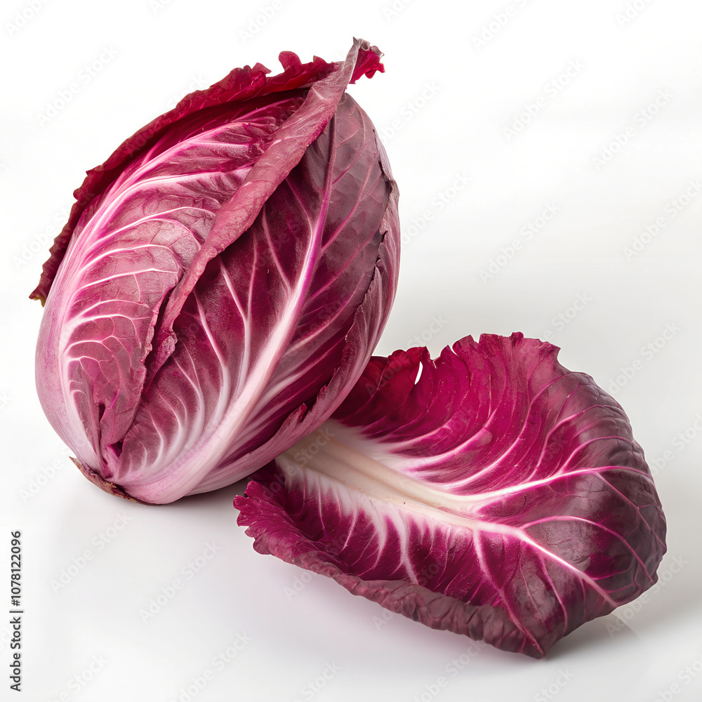 Red cabbage one slice isolated on white background. Clipping Path.
Red cabbage one slice isolated on white background. Clipping Path.