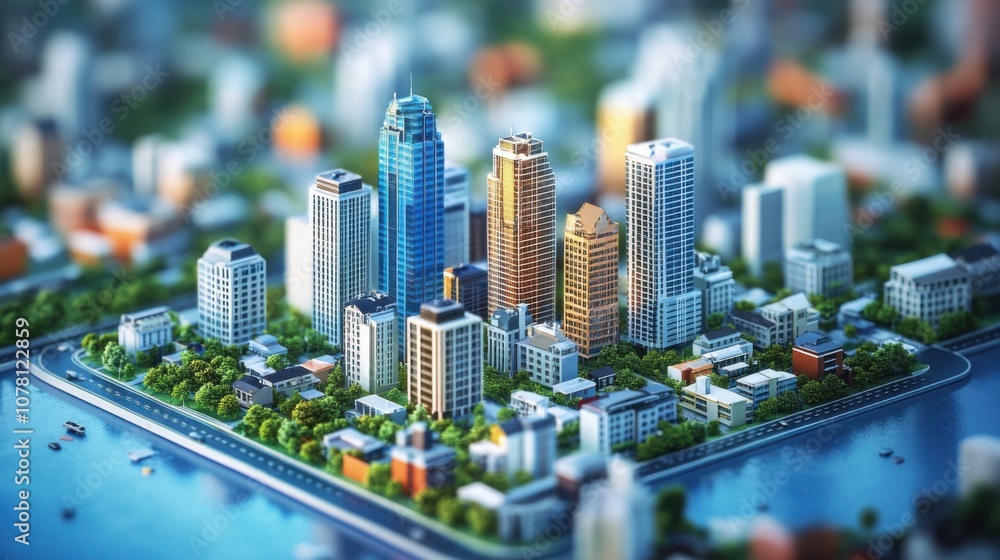 Modern real estate industry and business concept illustration Modern real estate industry and business concept illustration