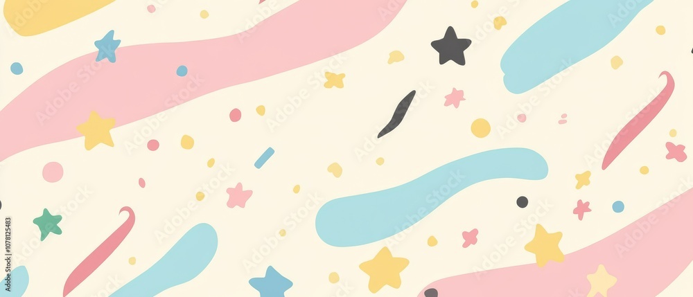 Fototapeta premium A colorful background with stars and swirls
