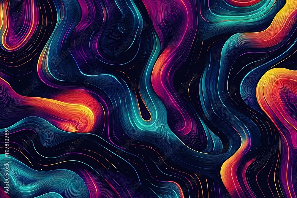 Vibrant glowing lines forming patterns Vibrant glowing lines forming patterns