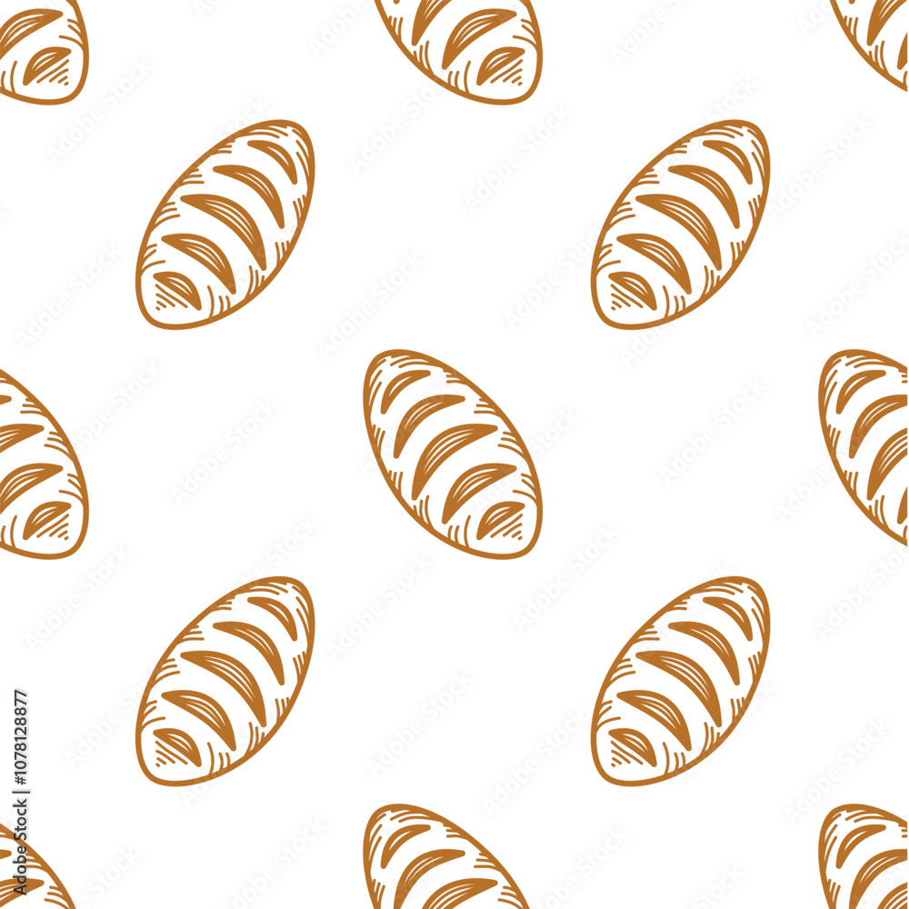 Bread pattern background. seamless pattern of bread. bakery theme pattern. seamless pattern with breads. vintage bread illustration. Bread pattern background. seamless pattern of bread. bakery theme pattern. seamless pattern with breads. vintage bread illustration.