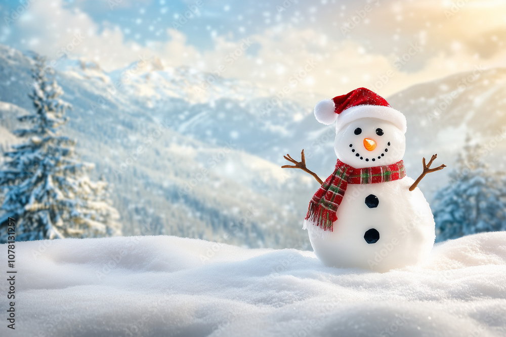snowman on the snow snowman on the snow