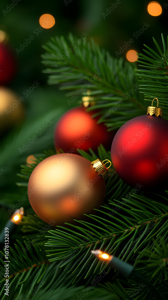 Fototapeta premium christmas tree decorations