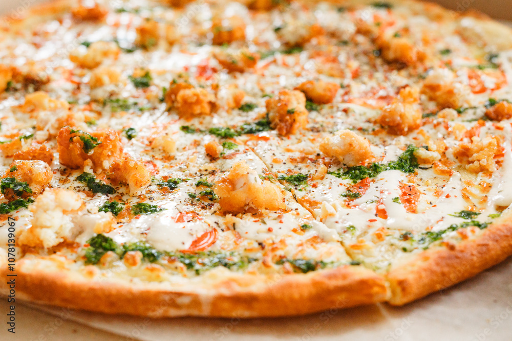 Macro closeup of different kinds of pizza Macro closeup of different kinds of pizza