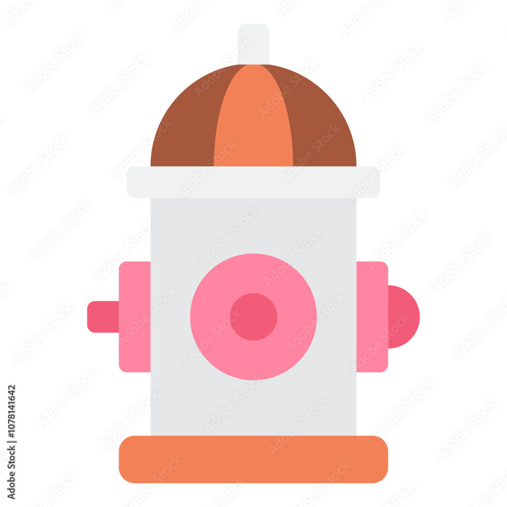 Fototapeta premium Fire Hydrant Public Facility icon illustration