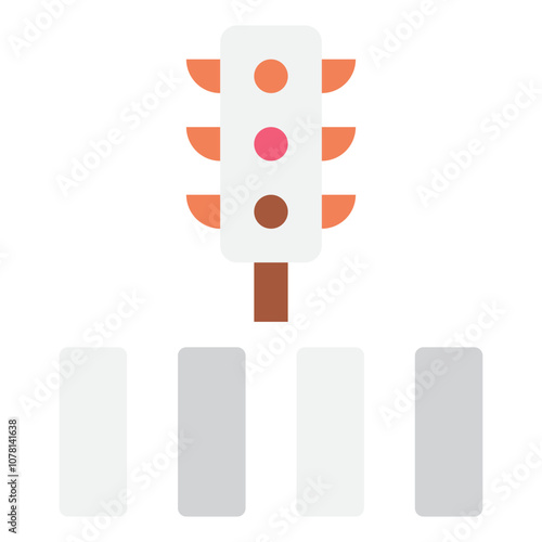 Crosswalk Public Facility icon illustration 