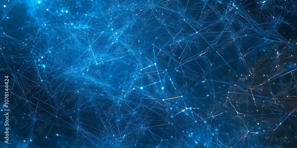 Glowing blue lines intersecting each other