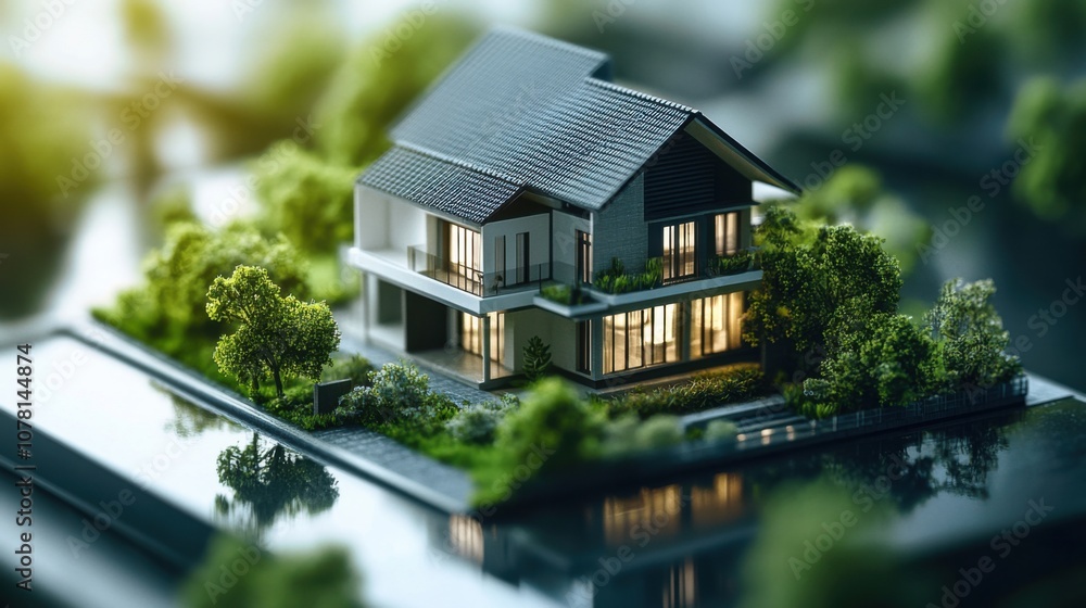 Symbol of rising trends in real estate market value Symbol of rising trends in real estate market value